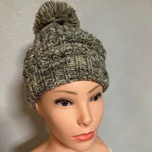 Knit hat with micro fleece lined, very warm variations of to charcoal and beige